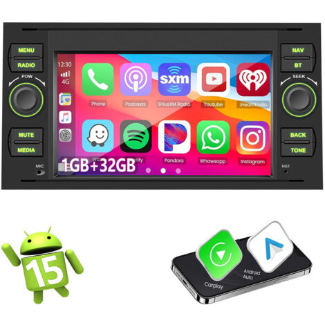 Autoradio 7 pouces pour Ford Transit MK7 S-Max Focus Android 15 GPS NAVI Carplay - 1+32G