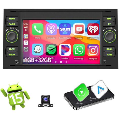 Autoradio 7 pouces pour Ford Transit MK7 S-Max Focus Android 15 GPS NAVI Carplay - 1+32G CAM