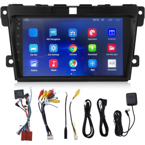Autoradio 9 pouces avec Bluetooth, mains libres, lecteur multimédia et navigation GPS, de remplacement pour Mazda CX7 2008-2015