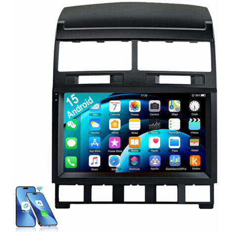 Autoradio 9 pouces pour VW Touareg 7L 2003-2010 Carplay Android 15 GPS RDS 1+32G