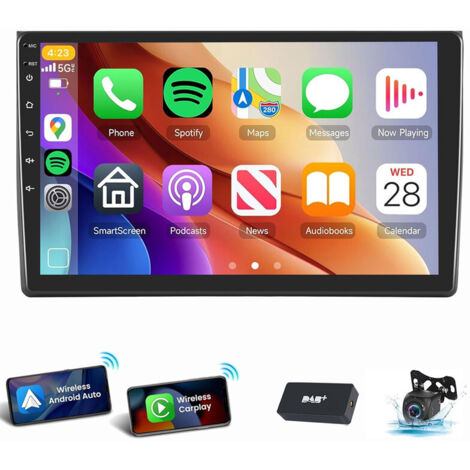 Autoradio Android 14 Carplay GPS SWC WIFI RDS pour Audi A4 B6 B7 RS4 2002-2008 1+32G DAB CAM