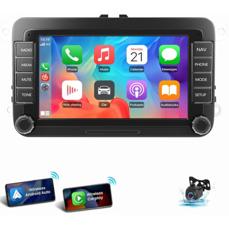 Autoradio Android 14 Carplay pour Golf 5 6 Plus Touran Tiguan Caddy Jetta Passat Polo 2+64G CAM