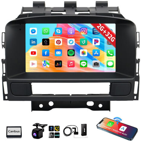Autoradio Android 14 CarPlay pour Opel Astra J 2010-2014 GPS Navi RDS - 2+32G DAB+ CAM