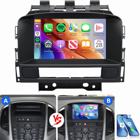 Autoradio Android 14 pour Opel Astra J 2009-2014, Apple Carplay, Navigation RDS 2+32G