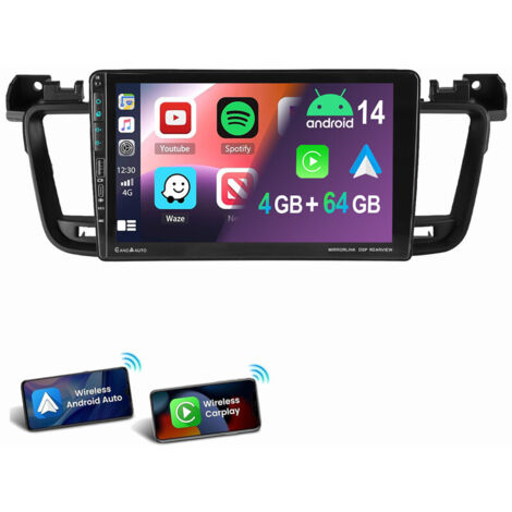 Autoradio Android 14 pour Peugeot 508 (2011-2018) GPS SAT RDS WIFI SWC BT FM 2+32G
