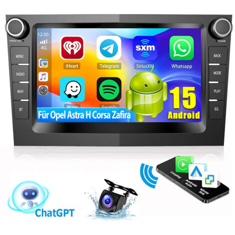 Autoradio Android 15 Carplay GPS Chatgpt pour Opel Corsa 2006-2014 - 2+64G CAM
