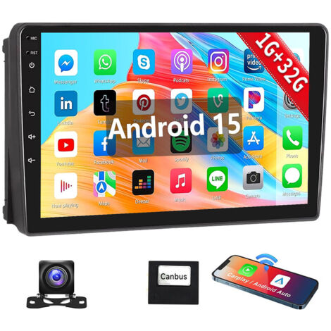 Autoradio Android 15 pour Ford Focus Transit MK7 S-Max Carplay GPS - 1+32G CAM