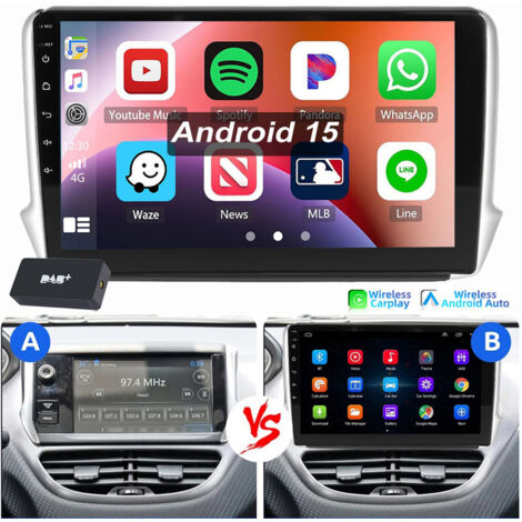 64GB Android 14 Autoradio Carplay Bluetooth GPS Navi Für VW NEW