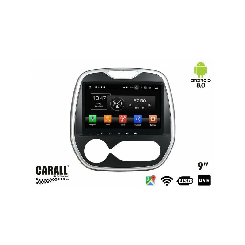 Image of Autoradio Android 8,0 Renault Captur gps dvd usb sd wi-fi Bluetooth Navigatore