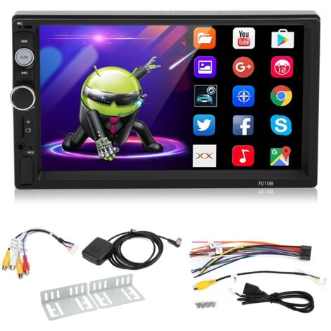 Autoradio Android 9.1 avec écran tactile, GPS, WiFi, Bluetooth et USB - 1 Go RAM + 16 Go ROM