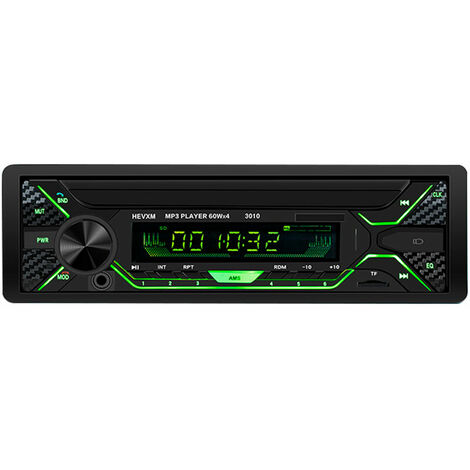 Autoradio Audio 7 Couleurs Digital HD LCD Display Car BT Stereo MP3 Player avec USB WMA/WAV/FM Radio Receiver AUX/USB/TF Card in Dashboard Kit (Multicolore)