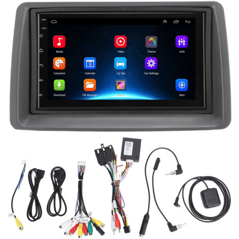 Autoradio avec écran tactile 7 pouces, Wi-Fi, navigation GPS et CarPlay sans fil pour Android 12. Remplacement pour Fiat Panda 2003 à 2012. 1 Go de RAM + 16 Go de ROM + CarPlay