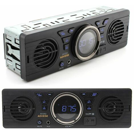 Autoradio avec système mains libres Bluetooth/haut-parleur/USB/AUX IN/FM/lecteur MP3, carte mémoire numérique sécurisée pour voiture autoradio électrique audio MP3