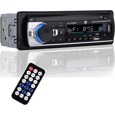 Autoradio Bluetooh - Funzione AUX, Fadio FM 87,5-108Mhz AMS, lettore MP3 e doppia porta USB, stereo FM, vivavoce stereo 4x40W, telecomando, schermo LCD, iOS e Android