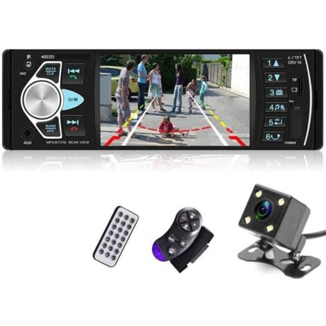 Autoradio Bluetooth - - 1Din - Écran 4,1 pouces - Caméra de recul - FM numérique