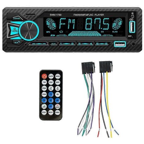 Autoradio Bluetooth 4 canaux avec lecteur MP3 et port USB intégré (noir)