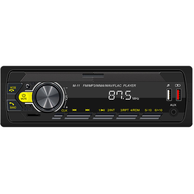 Autoradio Bluetooth 5.0, 7 Couleurs Autoradio avec FM 87.5108MHz Fréquence de Réception, Universels Radio Bluetooth Voiture Supporte USB/AUX/SD/MP3