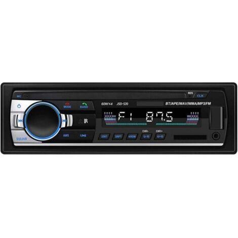 Autoradio Bluetooth FM Stéréo 4x60W Lecteur MP3 USB SD AUX avec Télécommande