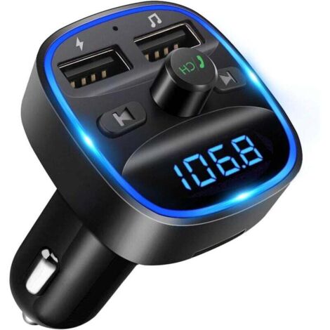 Autoradio – Bluetooth-FM-Transmitter, Freisprechfunktion, 2 USB-Anschlüsse 5V/2,4A1A, unterstützt SD-Karte/USB-Stick (1 Stück)