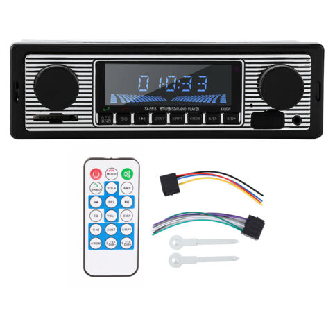 Autoradio Bluetooth MP3 pour Voitures Anciennes avec USB, SD, AUX et FM (12V)