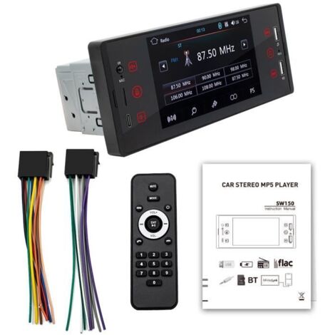 Autoradio Bluetooth - NOIR - 5\" IPS - Double USB - 60W x 4 - Double DIN