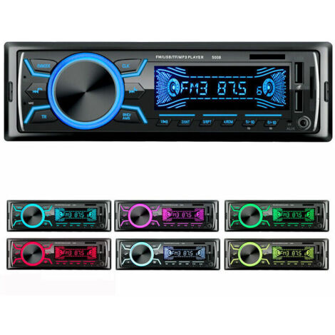 Autoradio Bluetooth pour voiture, stéréo 4×60 W avec radio FM/AM, lecture MP3 via USB/SD/AUX, égaliseur réglable et contrôle audio numérique – compatible véhicules européens
