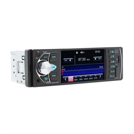 Autoradio Bluetooth,4,1'' stéréo de voiture simple Din BT MP5 lecteur récepteur radio FM prise en charge de la lecture TF/U-Disk appel mains libres inversion de l'image et commande au volant
