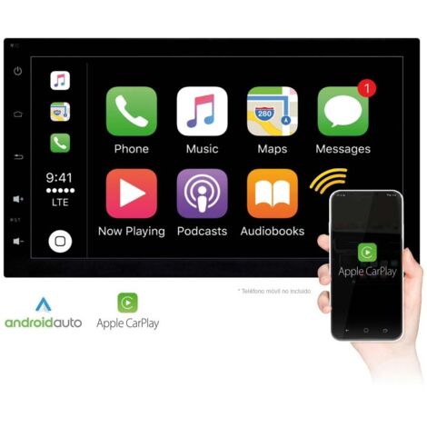 Autoradio Blugy 7" avec voiture sans fil CarPlay Android, Bluetooth, USB, DSP…