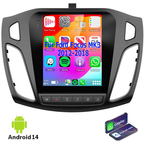 Autoradio Carplay Android 14 pour Ford Focus MK3 2012-2018 2DIN GPS Navi WIFI RDS - 2+64G
