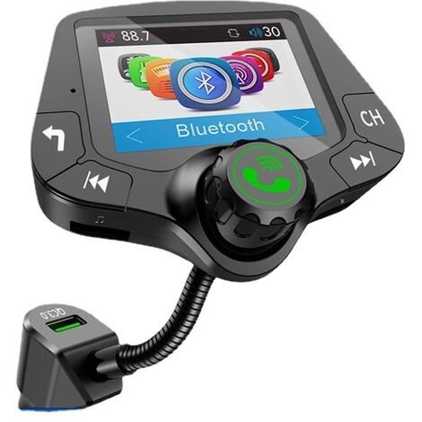 Autoradio DAB/DAB+ avec chargeur USB et adaptateur Bluetooth, écran 2 pouces