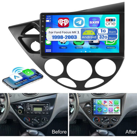 Autoradio DAB+ (en option) Android 15 pour Ford Focus 1998-2005 GPS Navi WIFI FM BT Carplay - 1+32G