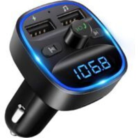 Autoradio – Émetteur FM Bluetooth, fonction mains libres, 2 ports USB 5V/2,4A1A, compatible avec les cartes SD/clés USB (1 pc.)