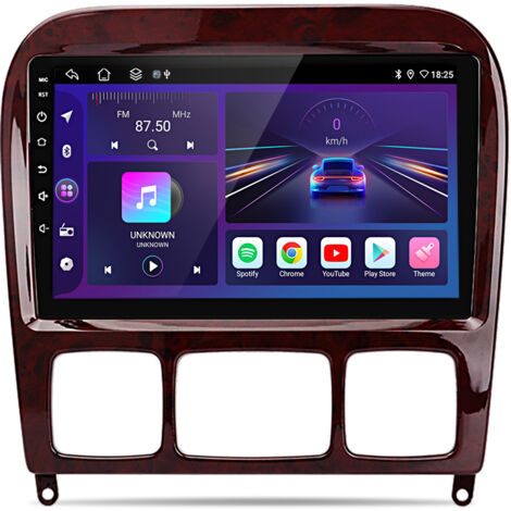 Autoradio Hexinex Pour Mercedes-Benz Classe S W220 S280 S320 S400 Android 14 CarPlay 2+64GB