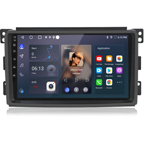 Autoradio Hexinex Pour Mercedes-Benz Smart Fortwo 451 2005-2010 Android 14 CarPlay 2+64GB