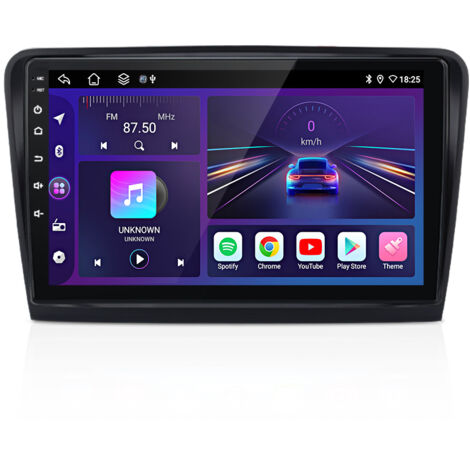 Autoradio Hexinex pour Skoda Superb II 2008-2013 Android 14 CarPlay 2+64GB