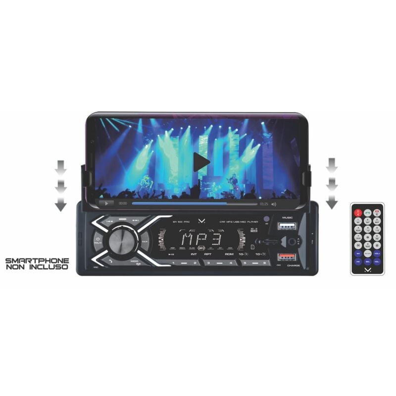 Majestic - Autoradio Intelligent Pro, Plastique, Noir, 20x20x6 cm