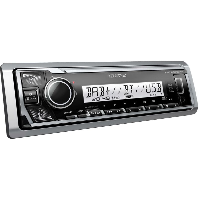 JVC - Kenwood KMR-M508DAB Autoradio port pour commande au volant, kit mains libres bluetooth, tuner dab+, protégé contre les projections d'eau X229072