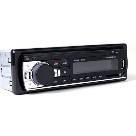 Autoradio mit Bluetooth Freisprecheinrichtung und Lenkrad-Fernbedienung, 1 DIN Autoradio MP3 Player/FM Radio, 1 USB Anschlüsse für Musikspielen und Aufladen