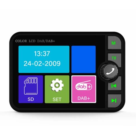 Autoradio mit MP3-Player, 2,4-Zoll-LCD-Bildschirm, FM-Radio, DAB+, Bluetooth 5.0 und digitalem Audioplayer