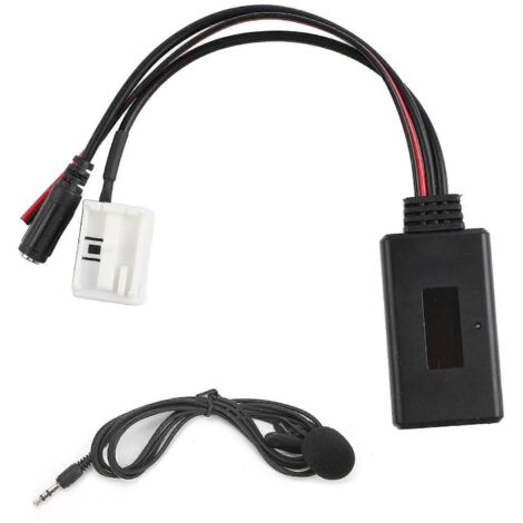 Autoradio Peugeot RD4 12 broches avec Bluetooth, entrée auxiliaire, appels mains libres et adaptateur micro.