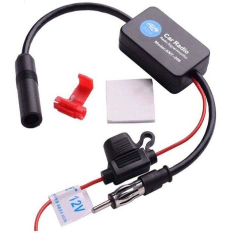Autoradio-Signalverstärker, Auto-FM-AM-Radio-Stereo-Signalantenne, Antennensignalverstärker-Booster 12 V