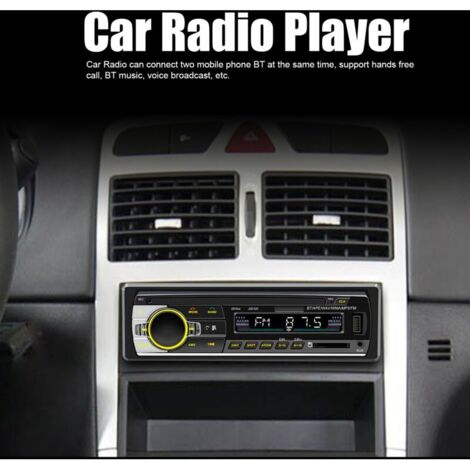 Autoradio SJLERST con controllo vocale AI, display a LED, doppia connessione, vivavoce, ricevitore stereo USB 2.0 per ascoltare la musica.