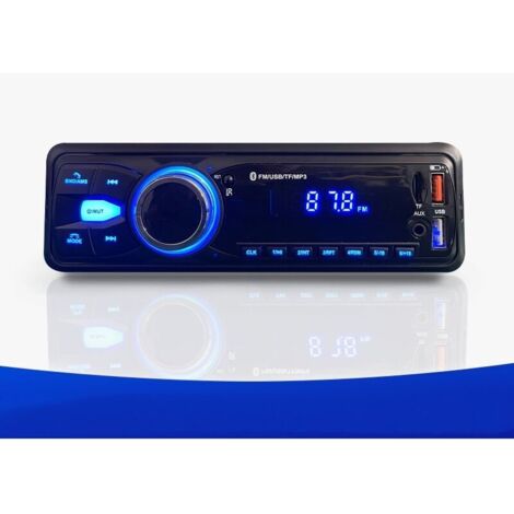 Autoradio vivavoce Bluetooth 5.0, radio FM, autoradio 1 DIN per auto da 12 V, supporta 2 USB/AUX/SD/TF/MP3, supporta iOS/Android