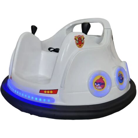 Autoscontro Elettrica Bambini Angry Birds 6V Bianco Paraurti in Gomma