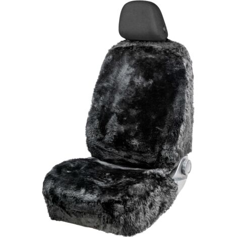 Autositzbezug Mona Lammfell &amp Webpelz, 12-14 mm schwarz - ZippIt 110 &amp 115