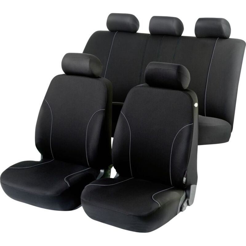 Image of Walser - Autositzbezug Basic Allessandro Komplett-Set schwarz Sitzbezug