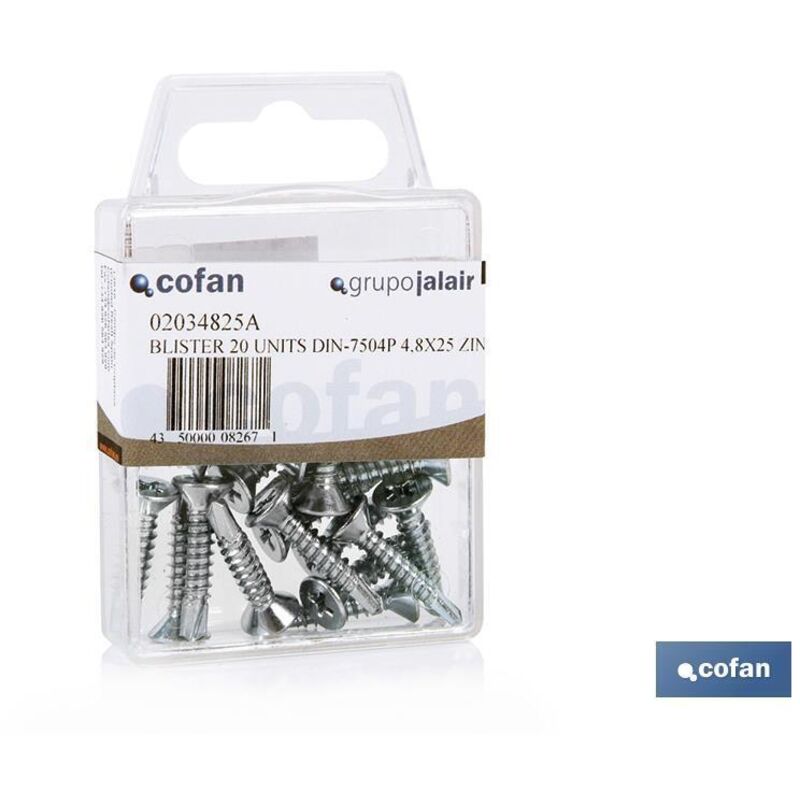 Testa Svasata Autoforante din 7504P 42x16mm Zinco