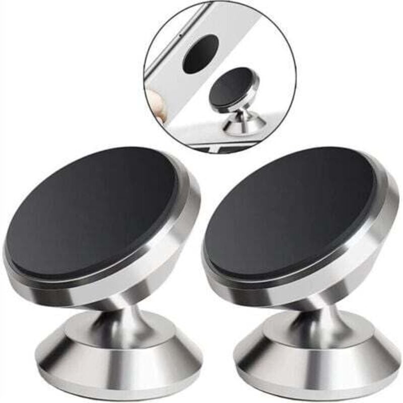 Image of Autotelefonhalter Magnetische Feste Navigation Autozubehör Saugnapf Typ Universal Paste-Silber 2St