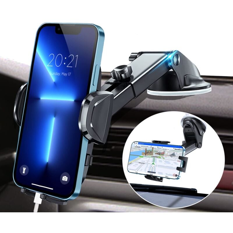 Image of Autotelefonhalter, ultrastabiler Autotelefonhalter mit Saugnapf für universelles Armaturenbrett