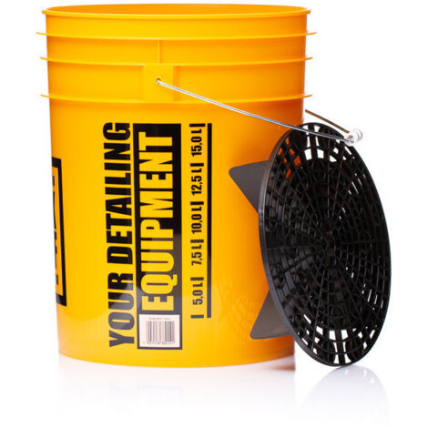 Autowasch-Detailing-Eimer + Separator Schwarz WASH 20L WORK STUFF